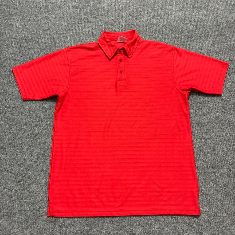 Clipper Mens Polo Shirt Size Large Red Golf Activewear Short‎ Sleeve Casual